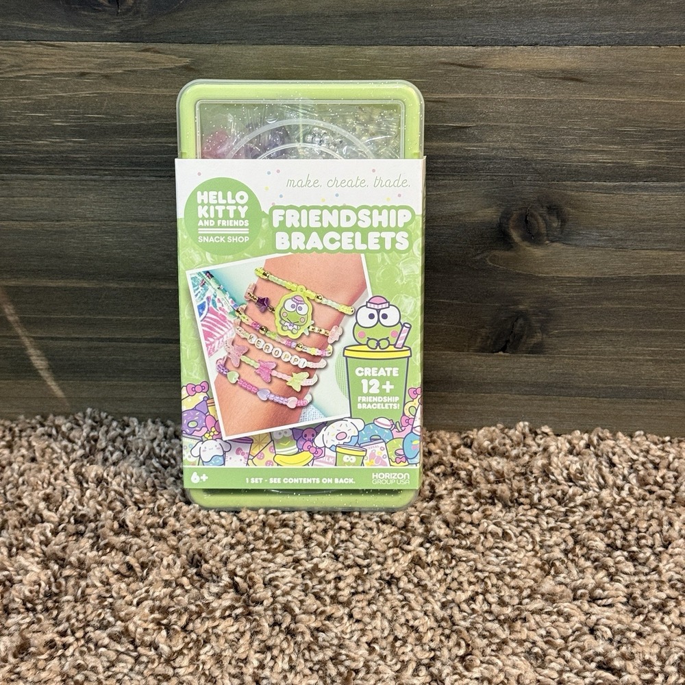 NEW HELLO KITTY & Friends Snack Shop‎ 💚 KEROPPI 💚 Friendship Bracelet BEAD Kit